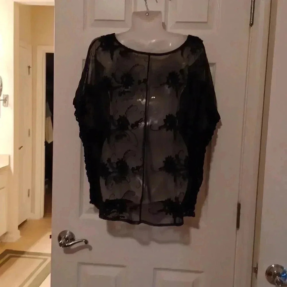 🍭🌹black lace, see-through blouse - Picture 10 of 12